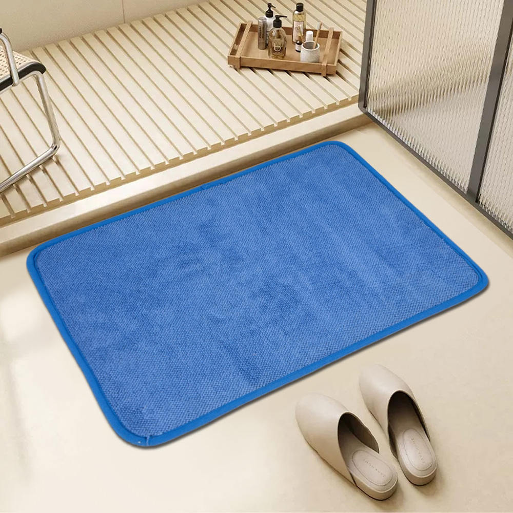 Tappetino da bagno solido chenille
