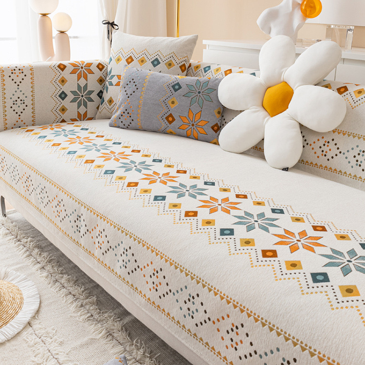 Copertura del divano di Chenille stampata a fiori